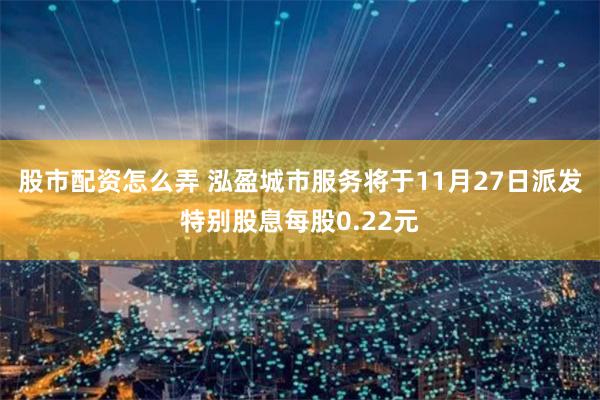 股市配资怎么弄 泓盈城市服务将于11月27日派发特别股息每股0.22元